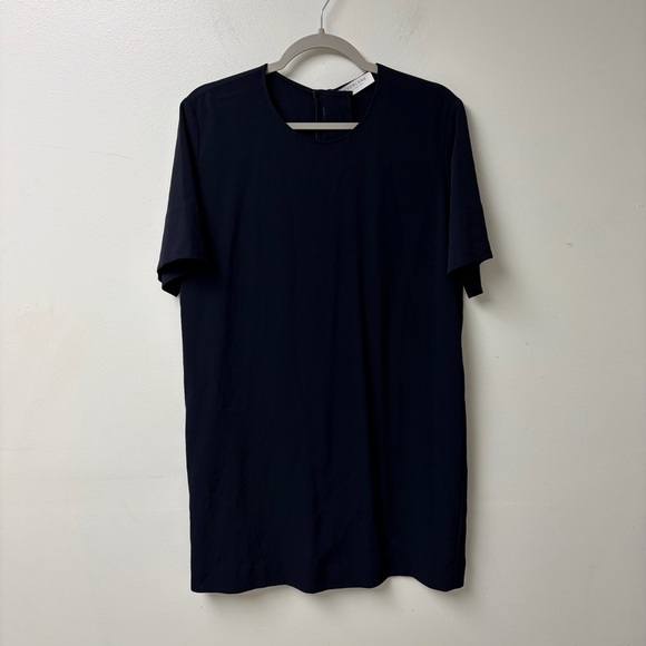Everlane Japanese Go Weave Back Zip Dark Navy Dress Size 8 - Picture 2 of 5
